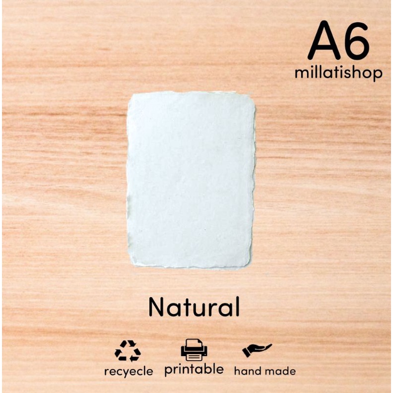 

Kertas daur ulang ukuran A6//natural//unik