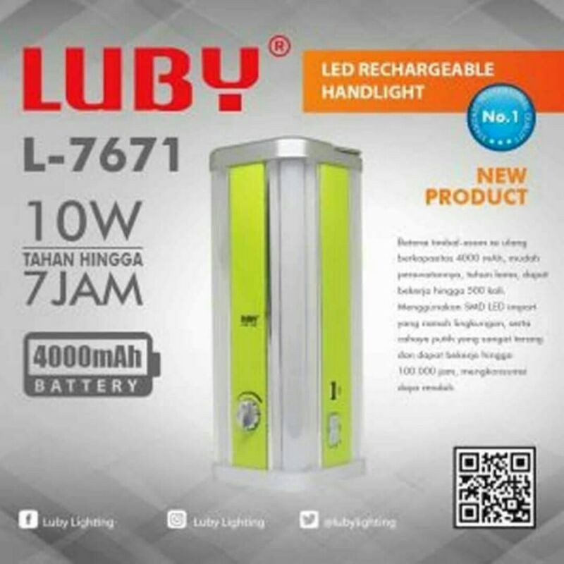 LAMPU EMERGENCY LUBY L 7671 LAMPU DARURAT LAMPU LED EMERGENCY TERLARIS TERMURAH GROSIRAN