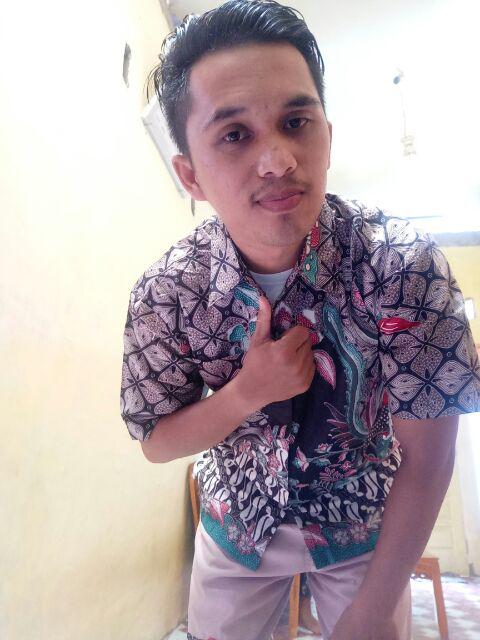 Kemeja Batik Lengan Pendek 074/ Risna Batik Hrb026 Belanja Batik Beli Batik Batik Hem Seno Padi