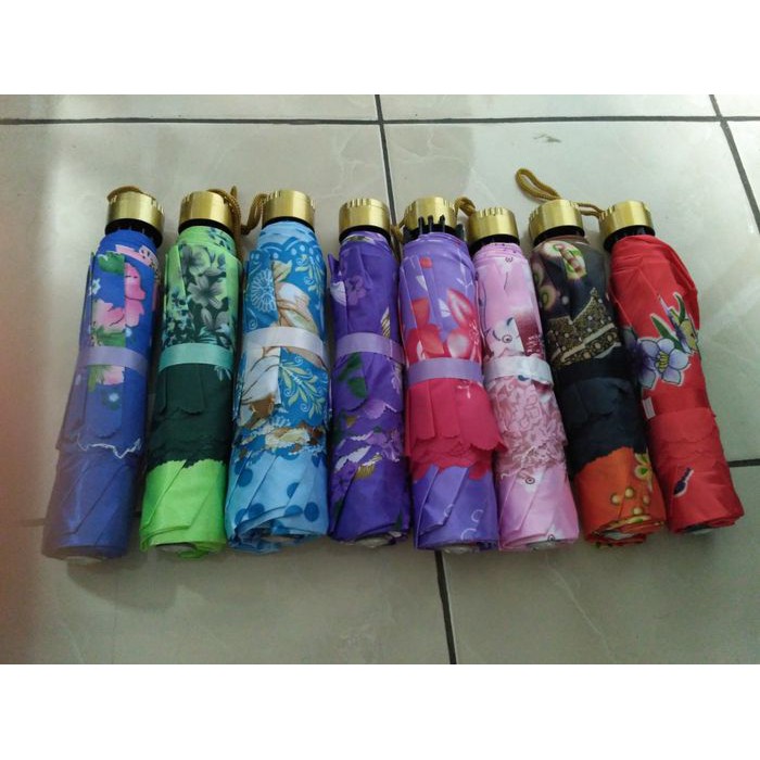 FELWINSHOP Payung Lipat 3 Motif Kembang Murah!!!