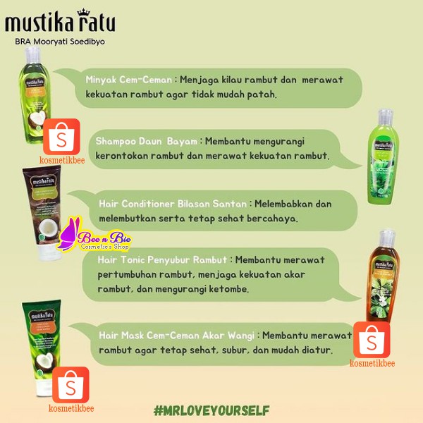 bnb Paket  Perawatan Rambut Rontok MUSTIKA Ratu hair care Mustika ratu - 4 item sidoarjo-1