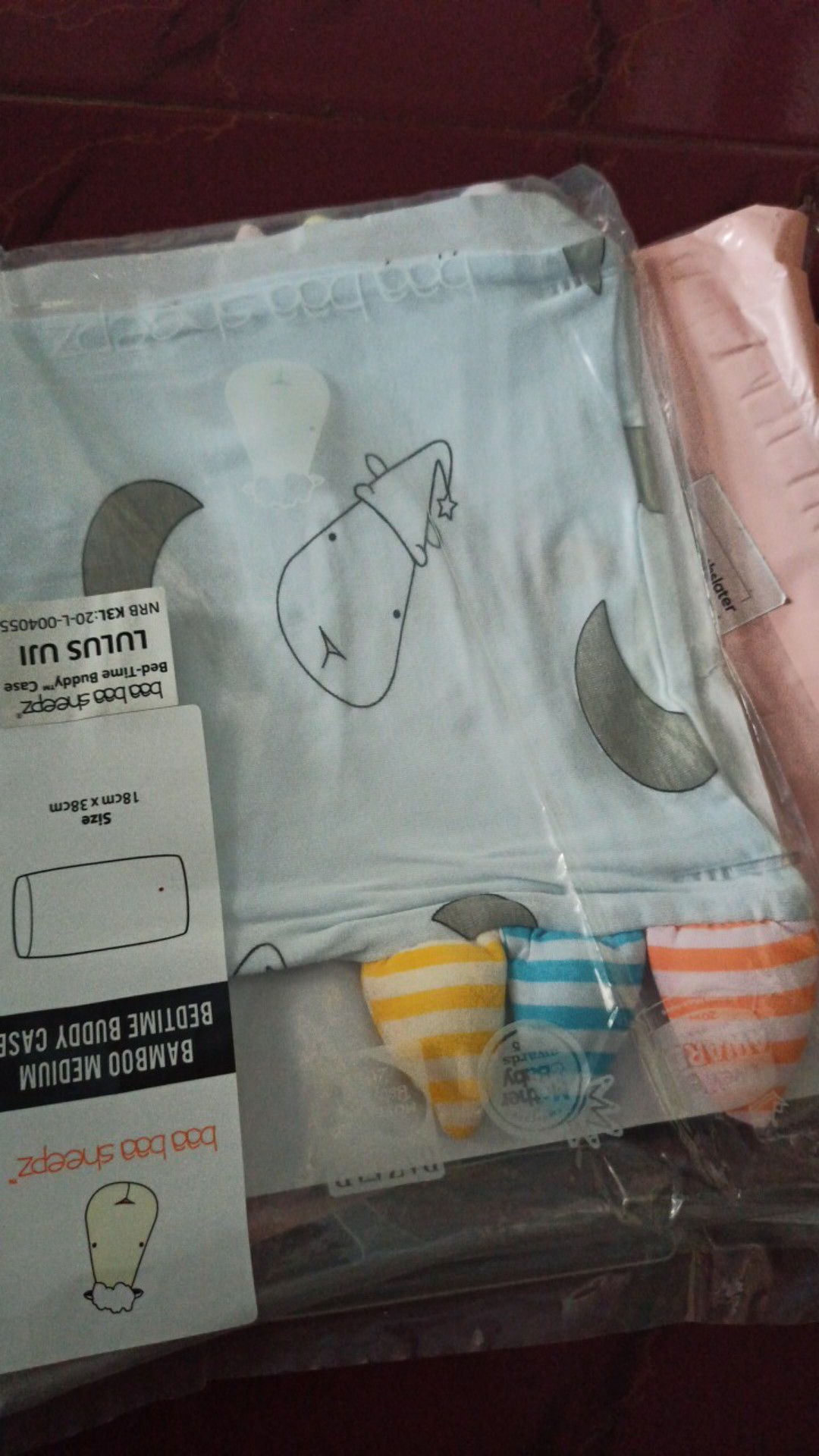 Baabaasheepz Case Small Medium Large Baa Baa Sheepz Cover Guling Bamboo Bedtime Sarung Bantal Pillow