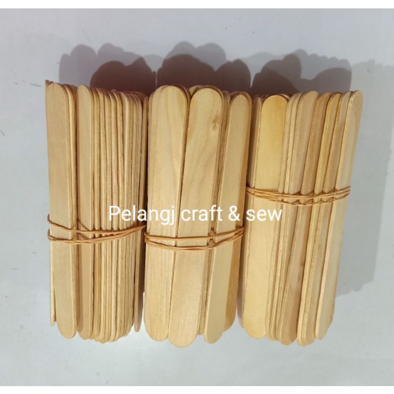 

50 Pcs Stick Es Krim/Ice Cream/Popcicle Sticks Besar Kualitas Baik/Tebal