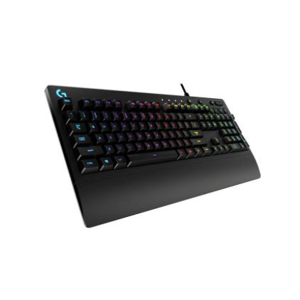 Keyboard gaming logitech wired usb 2.0 membrane mech-dome palm rest rgb macro g213 g-213 prodigy