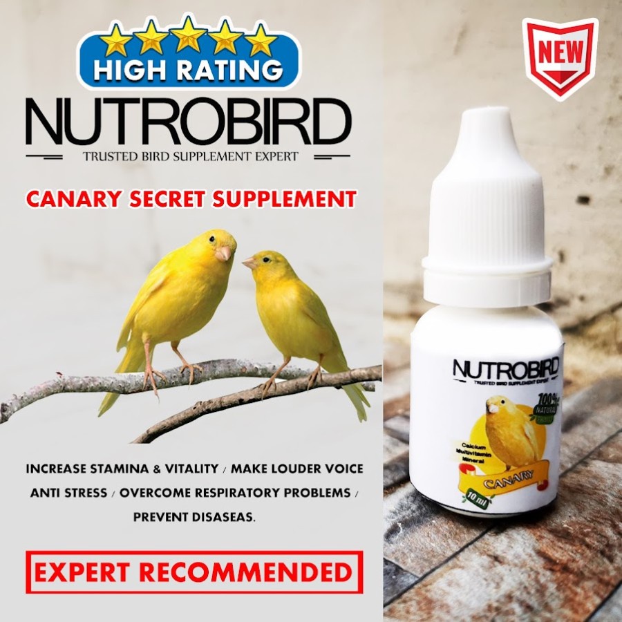 Image of obat burung kenari paud biar gacor anti stres burung vitamin burung macet bunyi NUTROBIRD TERLARIS #1