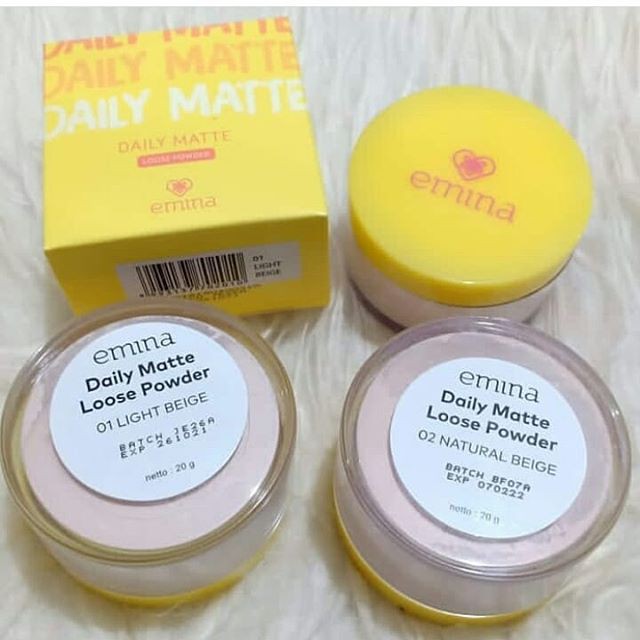 Jual Emina Daily Matte Loose Powder Bedak Tabur Emina Bedak Emina Asli Natural Beige Kota Surabaya Qweena Cream Tokopedia
