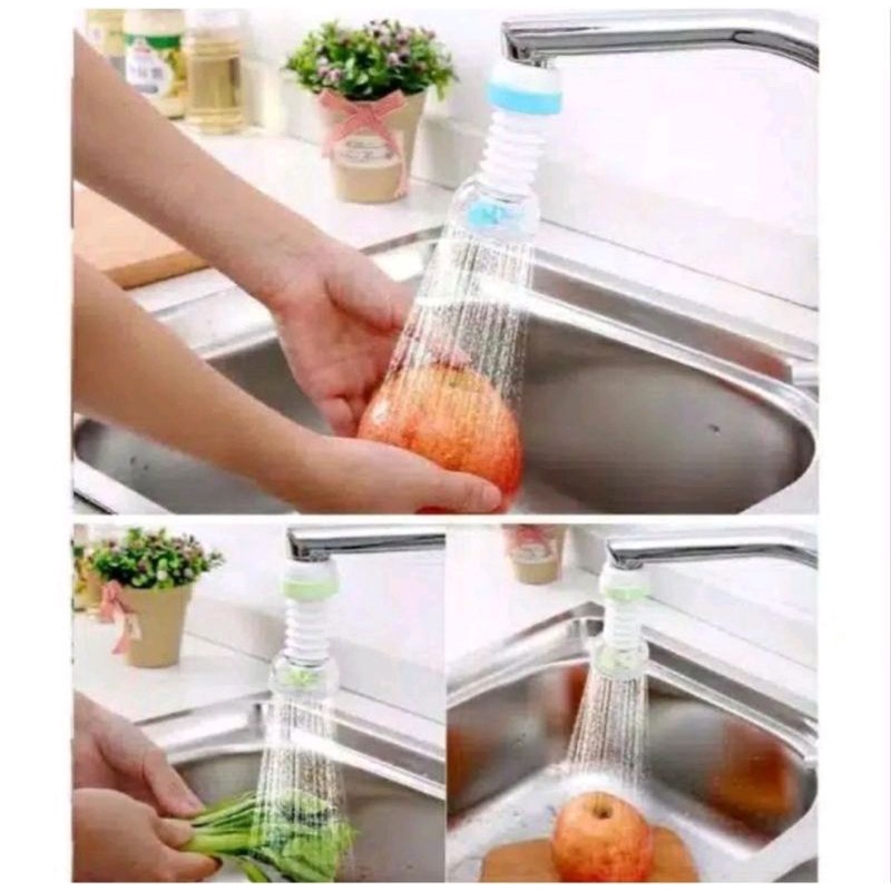 keran airshower kran dapur flexible saringan penghemat air faucetsplash springkle shower diy(FLOWER)