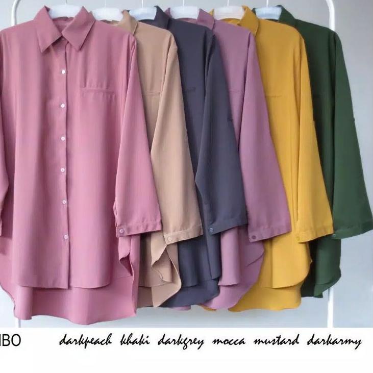 Sangat Nyaman.. BELLA TUNIK KEMEJA POLOS MOSCREP