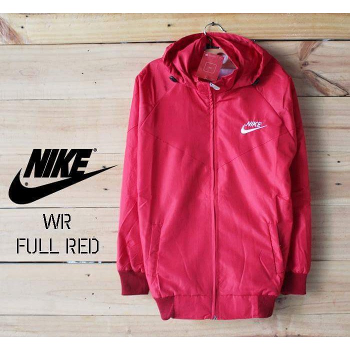 Jaket Parasut Full Merah