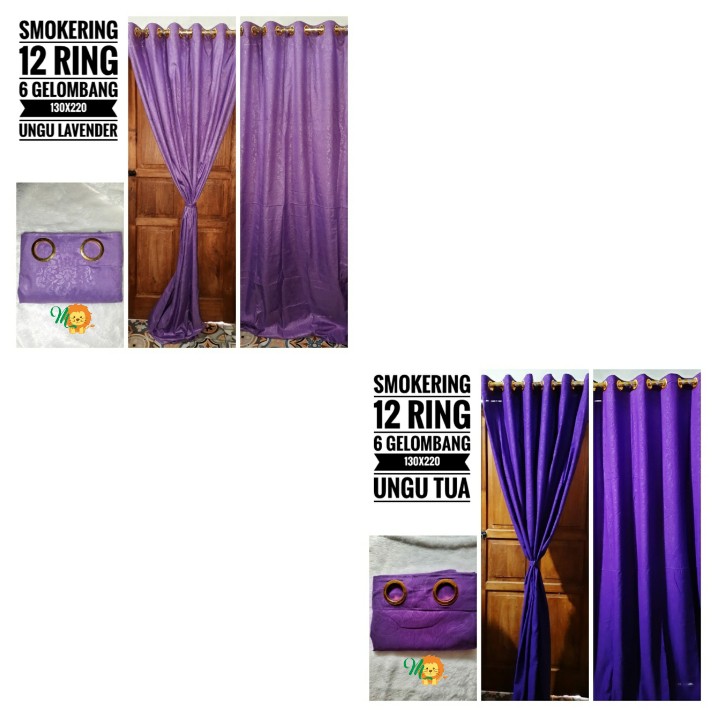 Korden Polos Emboss Ungu Gorden Smokering 12 Ring 6 Gelombang 130x220