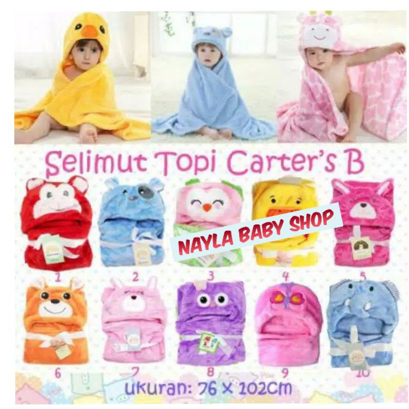 CARTER Selimut Bayi Karakter Polos Bahan Lembut