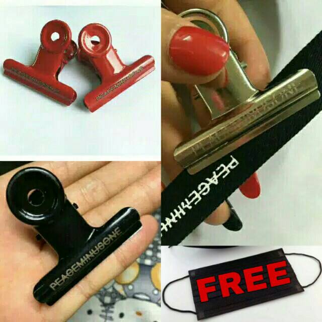 Clip Bulldog PEACEMINUSONE GDRAGON GD KPOP Korea (FREE 1 Piece Black Mask)