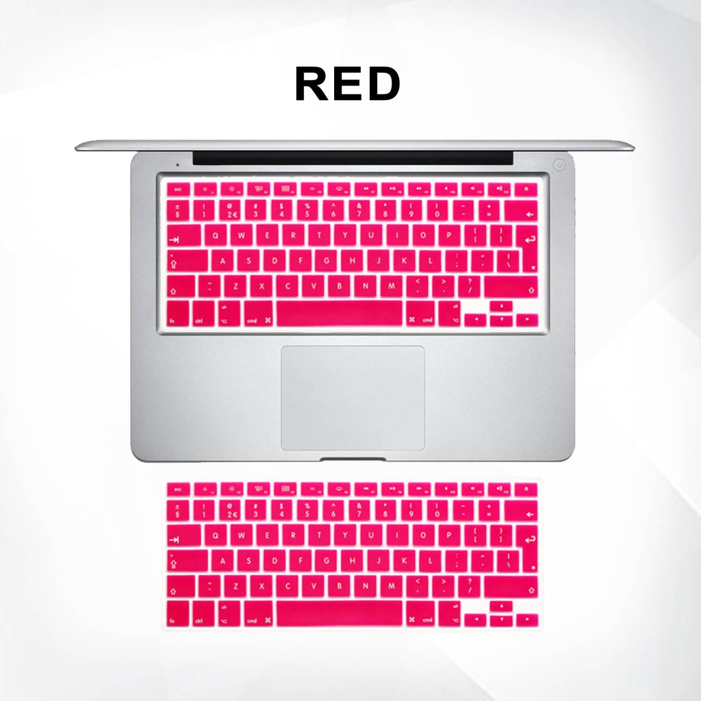 Keyboard Silicone Skin Protector Waterproof Silikon Pelindung Keyboard Macbook Air Pro 13 14 16 2017 2018 2019 2020 2021 A1932 A2179 A2337 A1706 A1708 A1989 A2159 A2251 A2289 A2338 2442 2485 A2141 A2289 A2251 Polos Warna Biru Ungu Merah Abu Murah Lentur