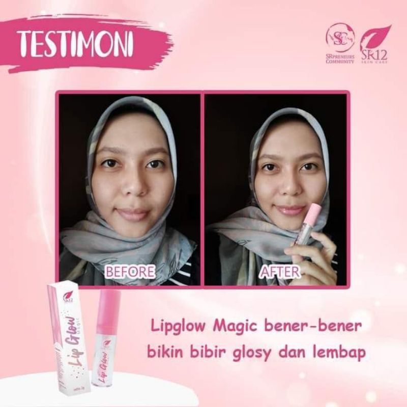 Lip Glow Magic SR12 Lipglow Serum Lip Glossy Bening Perona Bibir Serum Bibir Lip Serum Pengkilap Bibir Vitamin Lip Bibir Pink Pelembab Bibir Kering