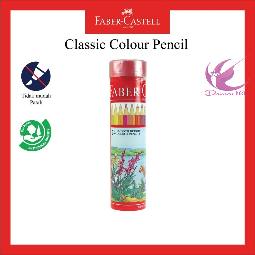 

Pensil Warna Faber Castell Classic 24 Long Round Kaleng