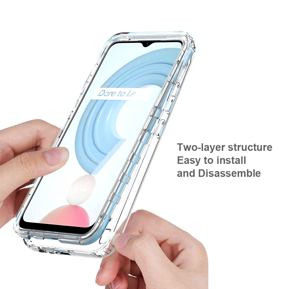 2in1 Hard Case Transparan Bumper Tebal Cover iPhone 13 13Pro 14Promax 12 12Pro 11Promax 11 XS XR X XSMAX