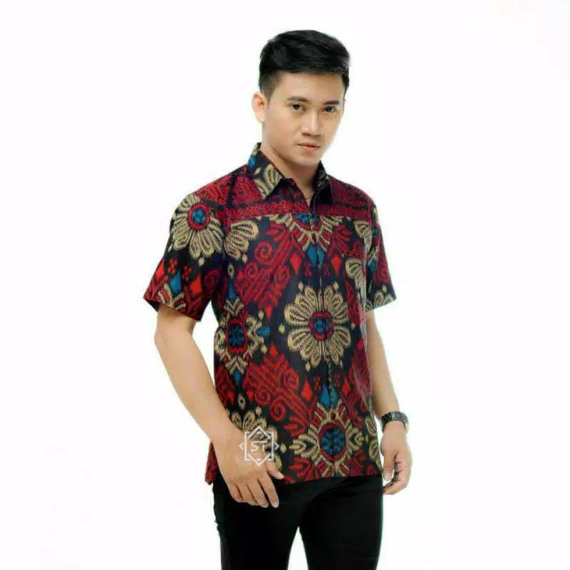 HEM BATIK PRIA JUMBO LENGAN PENDEK M-5XL