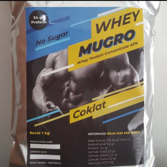 

Whey mugro rasa coklat dan plain rendah lemak