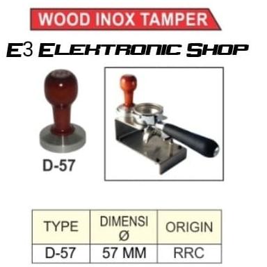 Getra Wood Inox Tamper D57 Pemadat Kopi Ori Spain D-57 -Diskon Besar