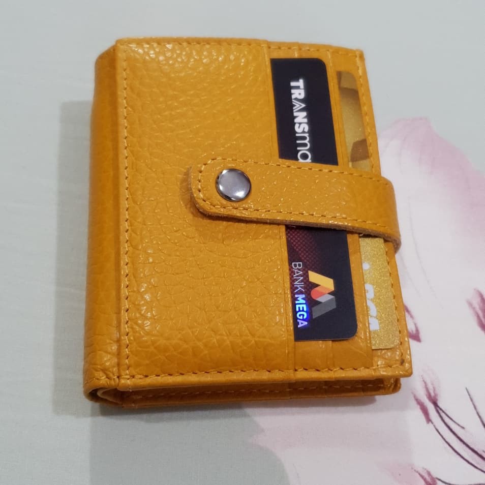 Carina Leather small folded wallet card holder / dompet lipat kecil