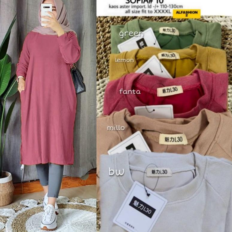 sopia overa long tunik alfashion tunik import tunik kaos tunik jumbo ld 130 ld 120 xl xxl xxxl tunik