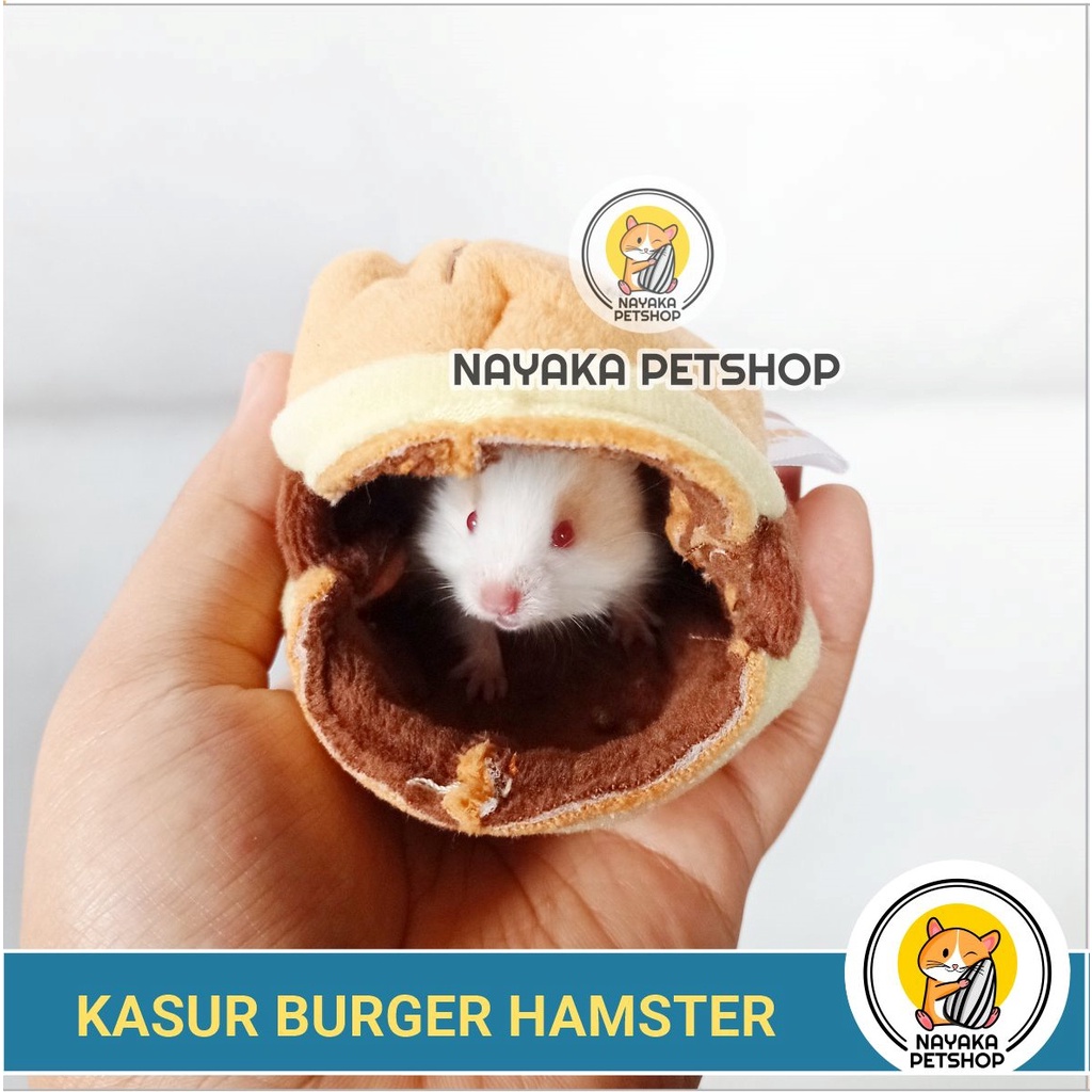 Kasur Hamster Mini Bed Burger Sleeping Pouch Tempat Tidur