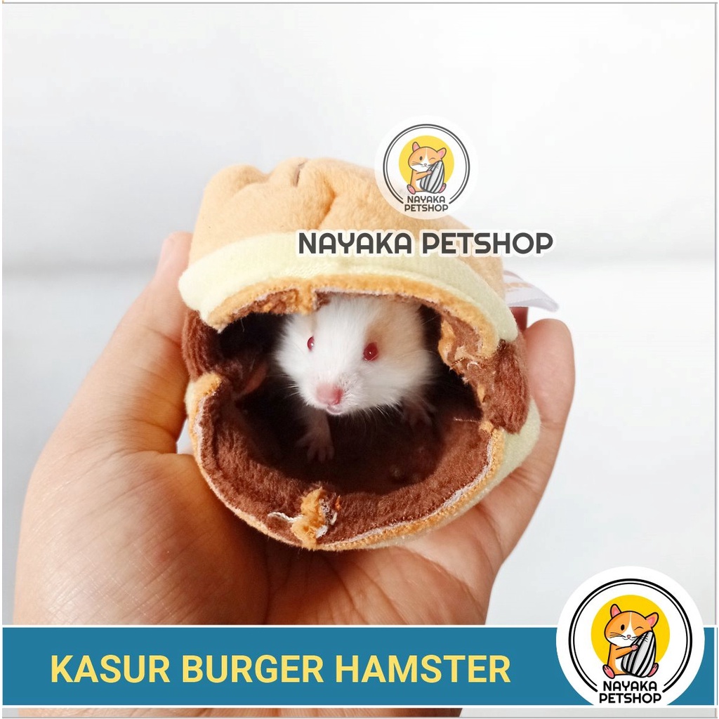 Kasur Hamster Mini Bed Burger Sleeping Pouch Tempat Tidur