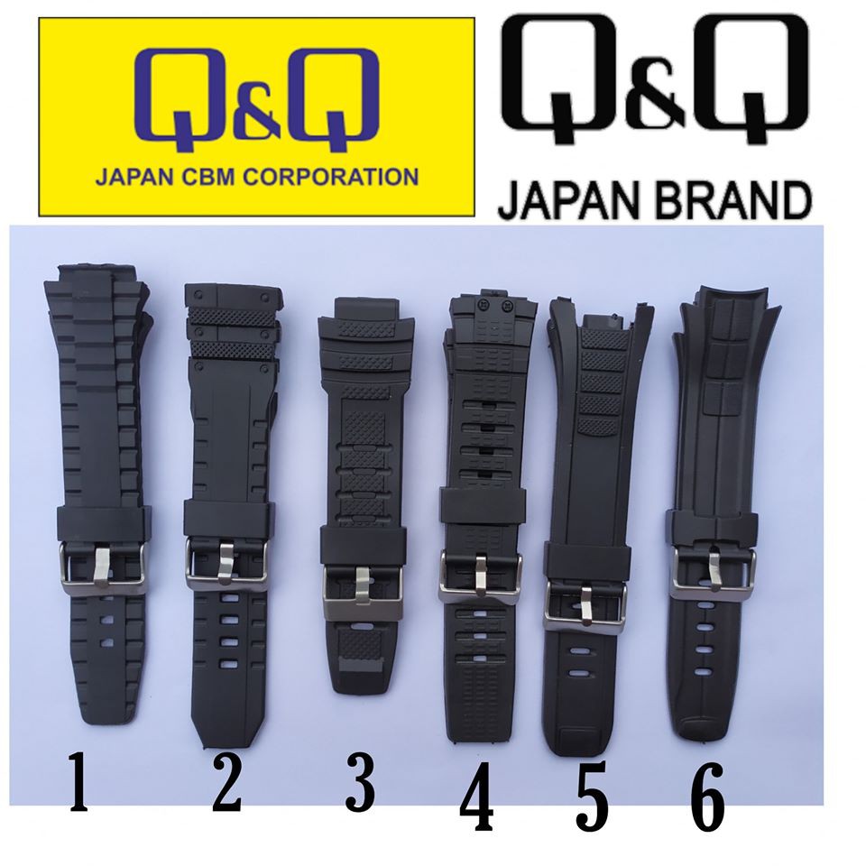 Tali / Strap Rubber / Karet jam Tangan Qnq Q&amp;q qq.