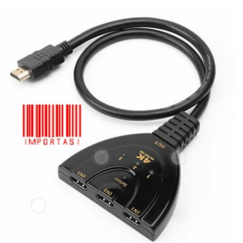 Hdmi switch hub / switcher 3 port / ( 3 Input 1 output ) 4k