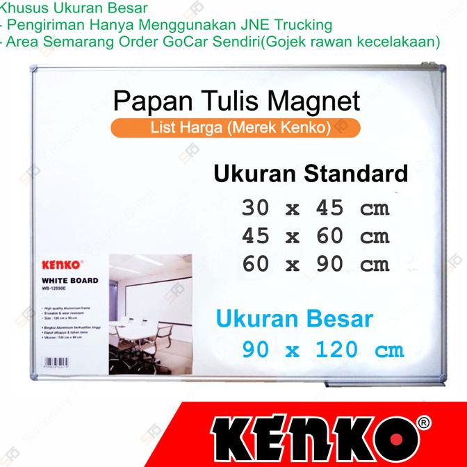 

favorit] Papan Tulis Magnet Kenko 30 x 45 cm - Magnetic Whiteboard