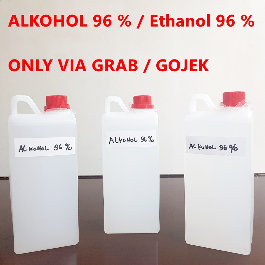 Alkohol Murni 96% 1 Liter / Ethanol 96% 1 Liter Kualitas Food Grade / Disinfektan