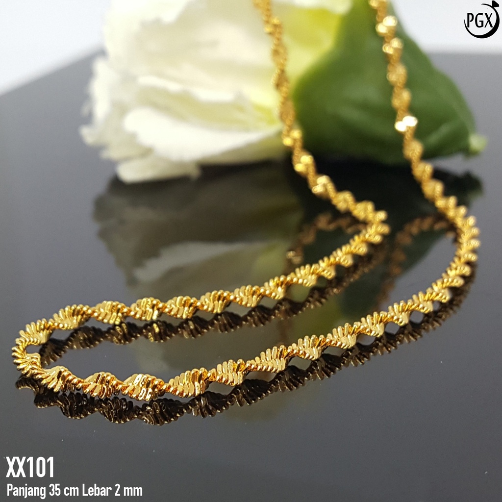 PGX Kalung Pria Wanita Xuping Perhiasan Lapis Emas Aksesoris Fashion Premium - XX101