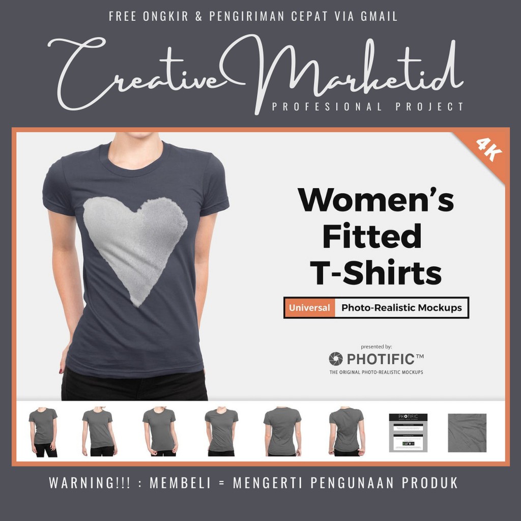 Pro 6 Women's T-Shirt Mockups PHTF Version - Creative marketid