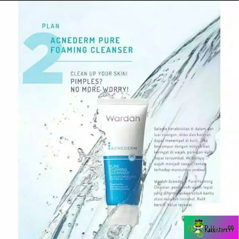 ❣️Rakkistore99❣️Wardah ACNEDERM Pure Foaming Cleanser 60ml (ACNEDERM CLEANSER)