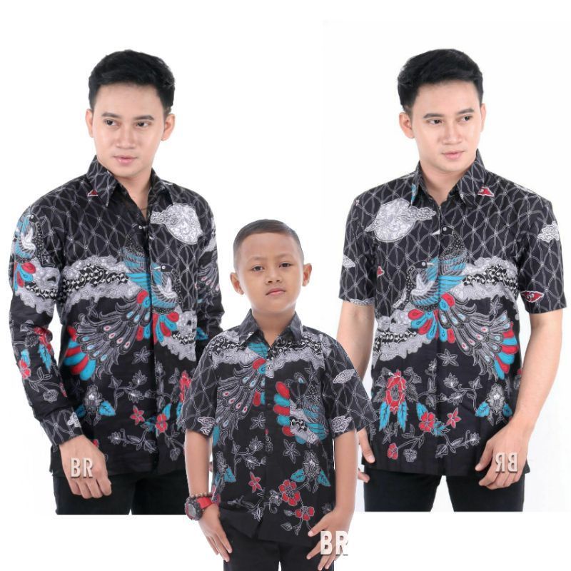 BAJU BATIK MOTIF MEGA ABU ,BAJU BATIK COUPLE AYAH ANAK,BAJU COUPLE BATIK AYAH DAN ANAK LAKI-LAKI