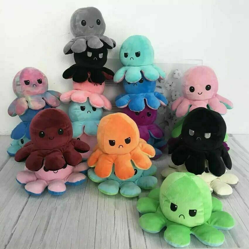 Boneka Gurita Cumi Bisa Di Bolak Balik / Berubah Ekspresi Reversible