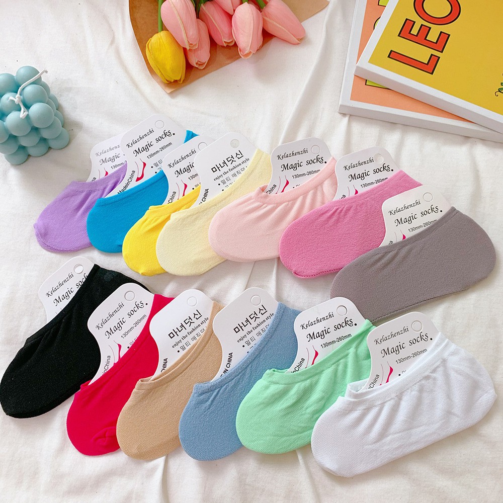 KK-43 basic socks wanita kaos kaki perahu boat invisible socks