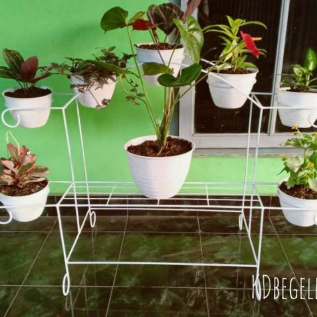Standing Pot PELANGI / Rak Pot Bunga Besi Susun Minimalis
