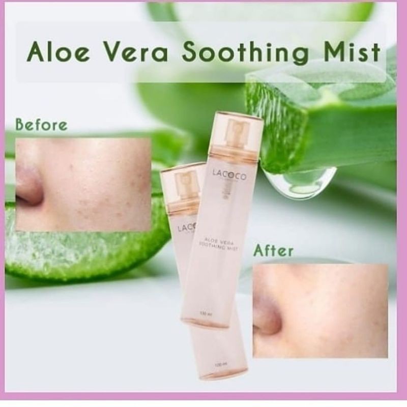 Lacoco Aloevera Shooting Mist AVMIST Pencerah dan Penyegar Wajah Aman BPOM