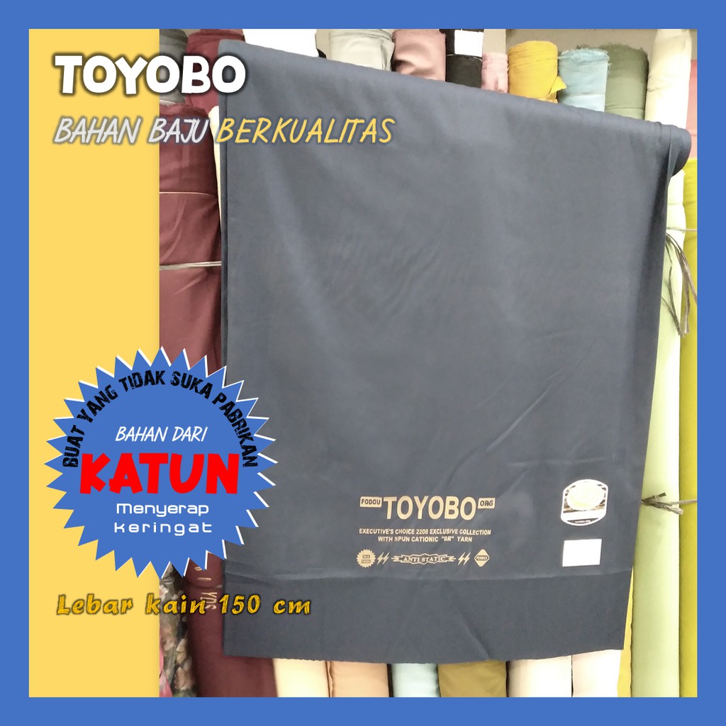 KBTY - BAHAN KAIN BAJU GAMIS SYARI BAKAL KATUN TOYOBO DELUXE KUALITAS IMPORT PREMIUM METERAN POLOS