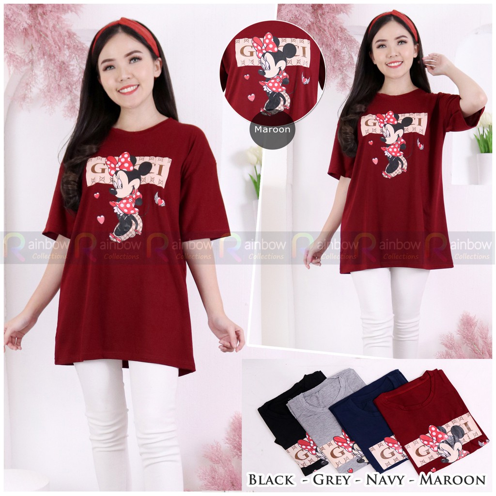 Kaos Jumbo / Atasan BIGSIZE (OVERSIZE) MOUSE Fit XXXL (Ld 106 CM)