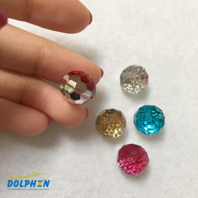 Kancing Lampion 15 mm LUSINAN / Aksesoris Craft Baju Anak Wanita