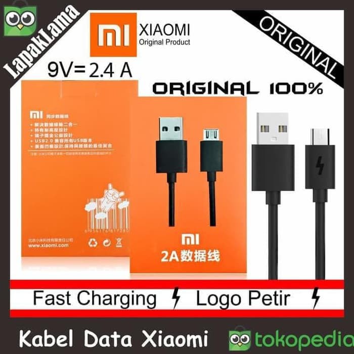Kabel Data Xiaomi Original 100 Micro Usb Charger Xiaomi Cable Data