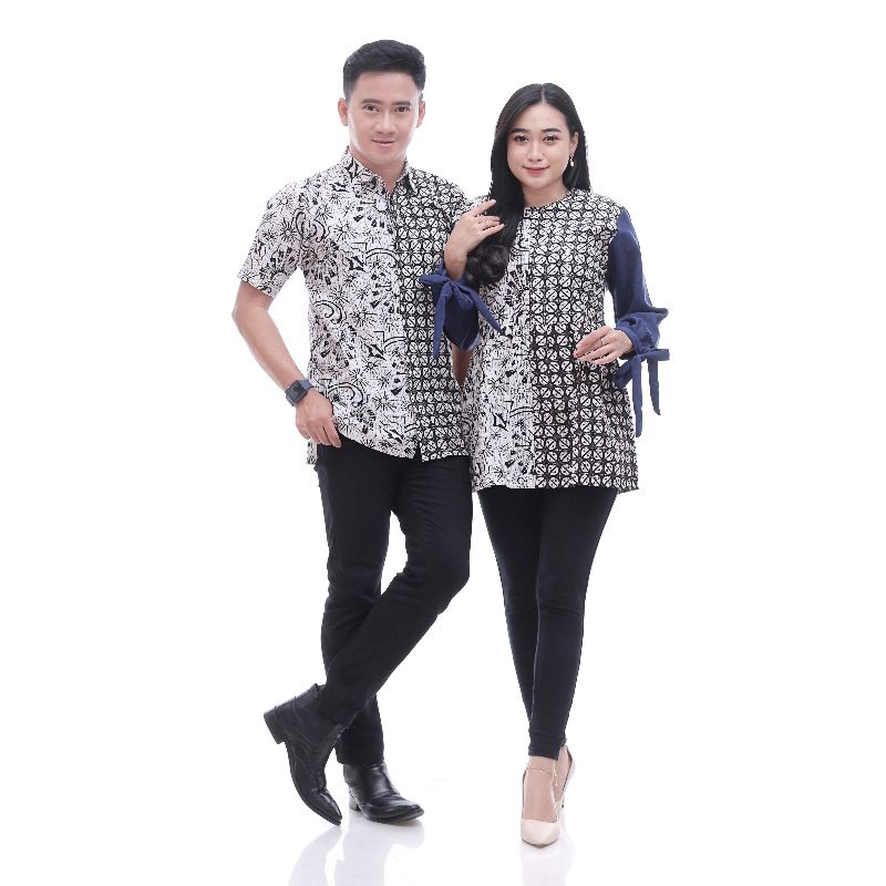 Maura Couple - Sania Ruffle Batik Couple Ori Ndoro Jowi Garansi Termurah Shopee - BATIK MODERN SOLO