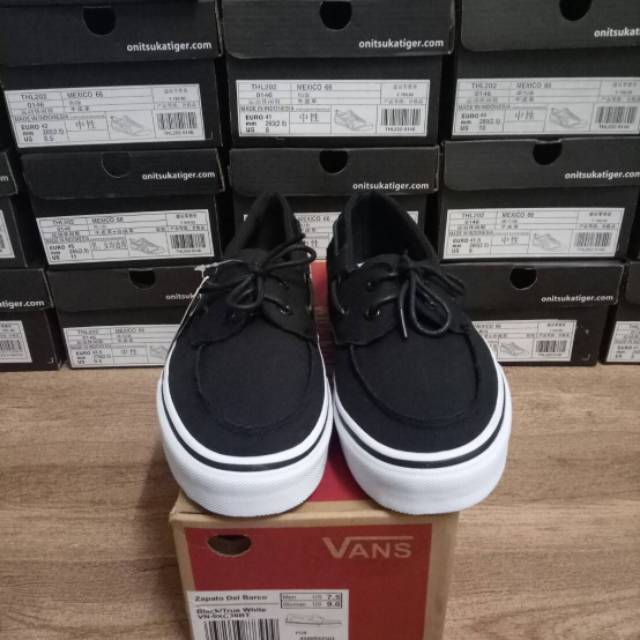 VANS ZAPATO DEL BARCO BLACK WHITE