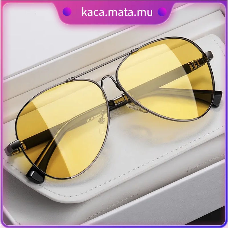 kacamata night vision Pria/Wanita-Fashion-Retro Vintage Metal-Sunglasses-Import-Korea