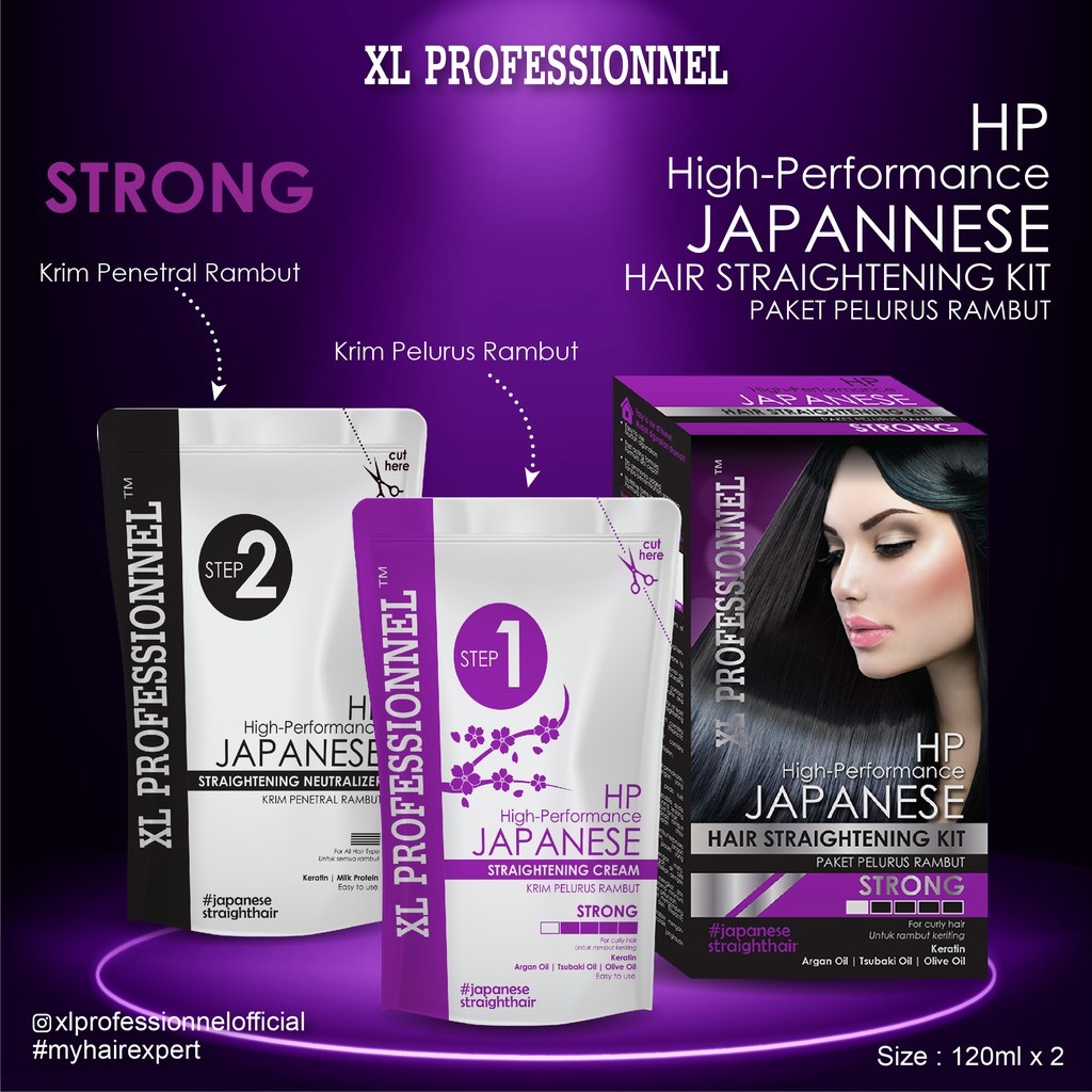 Xl Professionnel Japanese Hair Straightening Kit {Medium/Strong}