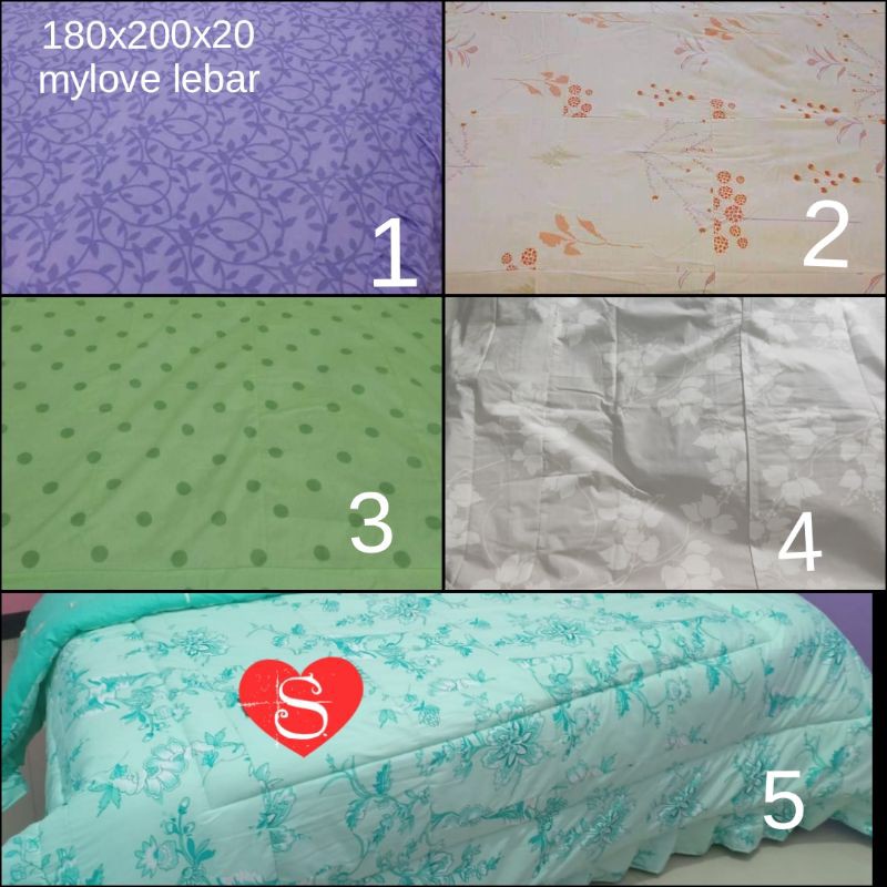 Sprei perca my love size 180 x 200