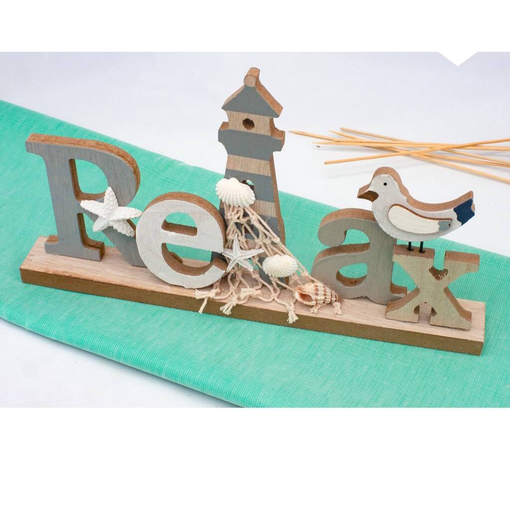 Pajangan Home Decor Relax Beach Edition - Wooden 30 CM