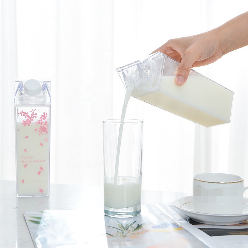 [Cangkir Susu Terlaris 500/1000ml] [Botol Minum] [Cangkir Minum Teh Susu Merah Populer Net] [Cangkir Air Bahan PS Transparan Tinggi Aman dan Tidak Beracun] [Peralatan Makan Dapur]